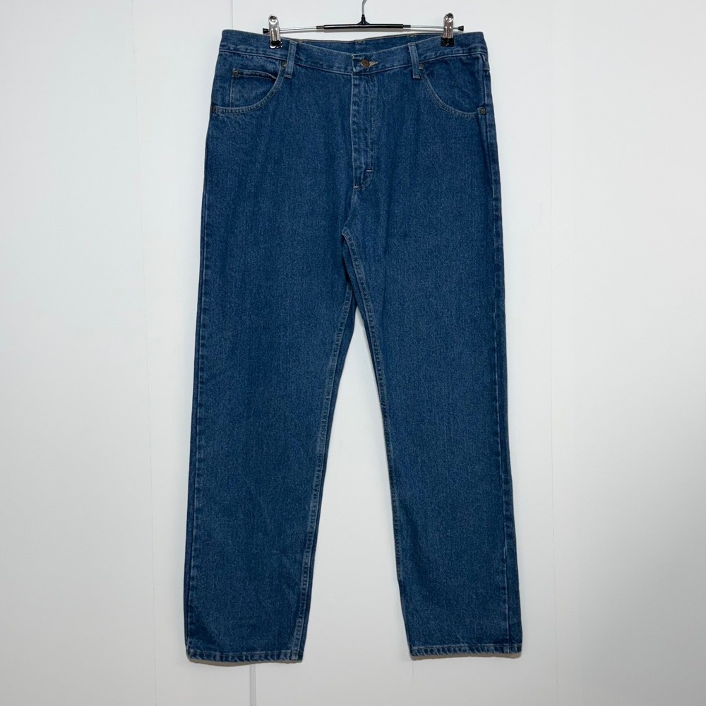 NEW Wrangler Jeans Mens 38x32 Blue Denim Five Star Premium Regular Fit Western